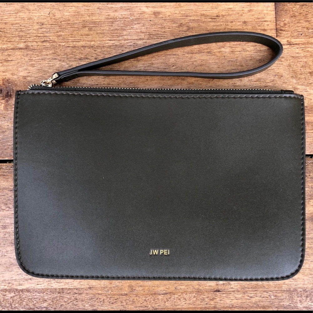 JW PEI wristlet bag navy green